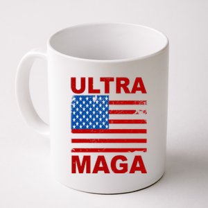 Ultra Maga Trump USA Flag Coffee Mug