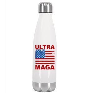 Ultra Maga Trump USA Flag Stainless Steel Insulated Water Bottle