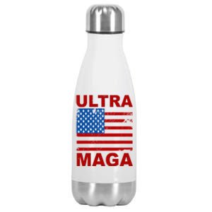 Ultra Maga Trump USA Flag Stainless Steel Insulated Water Bottle