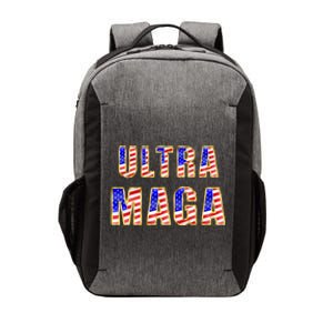 Ultra MAGA USA Gold Flag Font Trump 2024 Anti Biden Vector Backpack