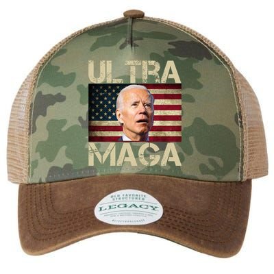 Ultra Maga Usa Flag Joe Biden Funny Legacy Tie Dye Trucker Hat