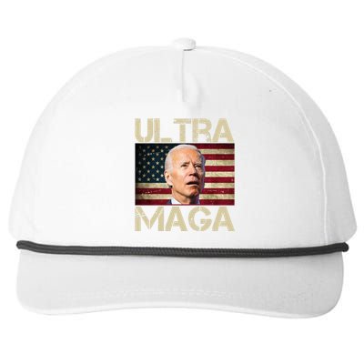 Ultra Maga Usa Flag Joe Biden Funny Snapback Five-Panel Rope Hat