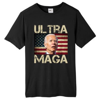 Ultra Maga Usa Flag Joe Biden Funny Tall Fusion ChromaSoft Performance T-Shirt