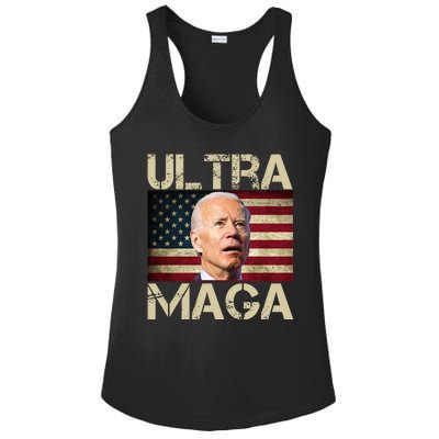 Ultra Maga Usa Flag Joe Biden Funny Ladies PosiCharge Competitor Racerback Tank