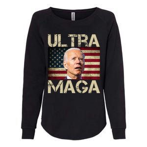 Ultra Maga Usa Flag Joe Biden Funny Womens California Wash Sweatshirt