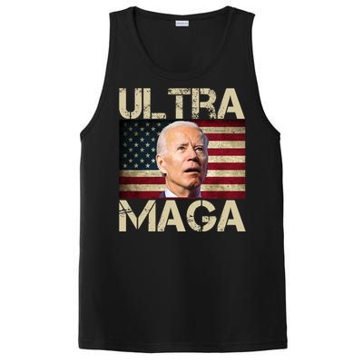 Ultra Maga Usa Flag Joe Biden Funny PosiCharge Competitor Tank