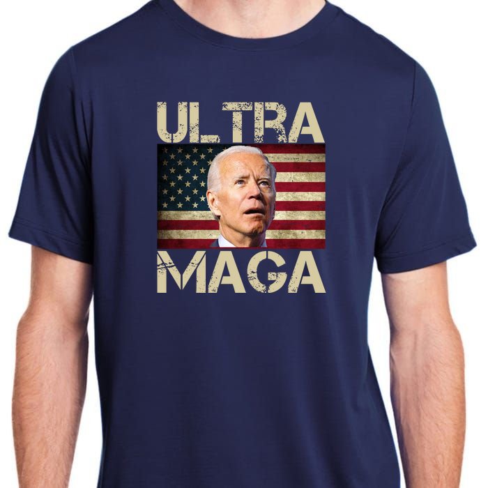 Ultra Maga Usa Flag Joe Biden Funny Adult ChromaSoft Performance T-Shirt