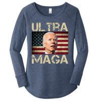 Ultra Maga Usa Flag Joe Biden Funny Women's Perfect Tri Tunic Long Sleeve Shirt