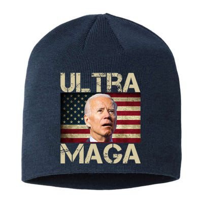 Ultra Maga Usa Flag Joe Biden Funny Sustainable Beanie