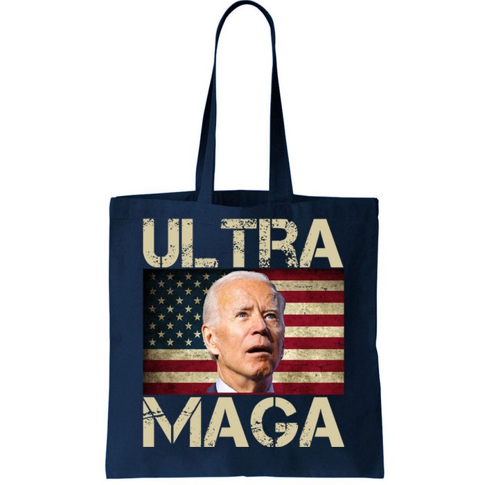 Ultra Maga Usa Flag Joe Biden Funny Tote Bag