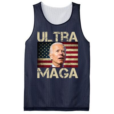 Ultra Maga Usa Flag Joe Biden Funny Mesh Reversible Basketball Jersey Tank