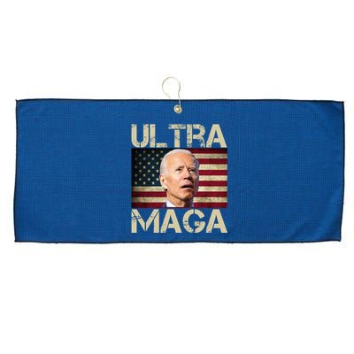 Ultra Maga Usa Flag Joe Biden Funny Large Microfiber Waffle Golf Towel