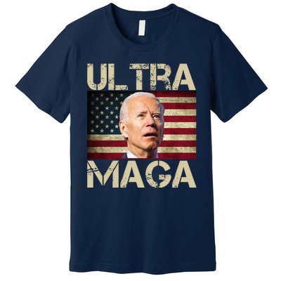 Ultra Maga Usa Flag Joe Biden Funny Premium T-Shirt