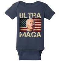 Ultra Maga Usa Flag Joe Biden Funny Baby Bodysuit