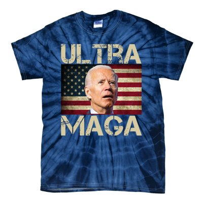 Ultra Maga Usa Flag Joe Biden Funny Tie-Dye T-Shirt