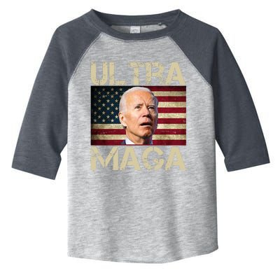 Ultra Maga Usa Flag Joe Biden Funny Toddler Fine Jersey T-Shirt