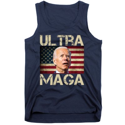 Ultra Maga Usa Flag Joe Biden Funny Tank Top