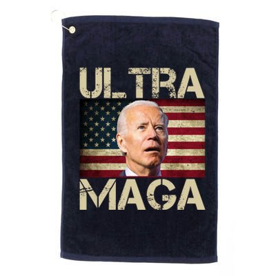 Ultra Maga Usa Flag Joe Biden Funny Platinum Collection Golf Towel