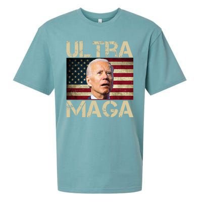 Ultra Maga Usa Flag Joe Biden Funny Sueded Cloud Jersey T-Shirt