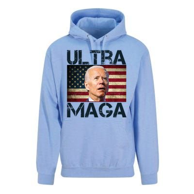 Ultra Maga Usa Flag Joe Biden Funny Unisex Surf Hoodie