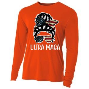 Ultra Maga Usa Female Bun Cooling Performance Long Sleeve Crew