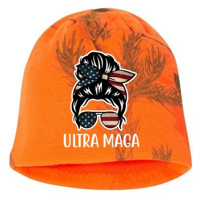 Ultra Maga Usa Female Bun Kati - Camo Knit Beanie