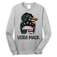 Ultra Maga Usa Female Bun Long Sleeve Shirt