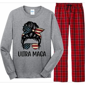 Ultra Maga Usa Female Bun Long Sleeve Pajama Set