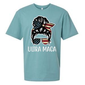 Ultra Maga Usa Female Bun Sueded Cloud Jersey T-Shirt