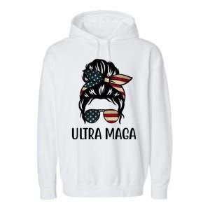 Ultra Maga Usa Female Bun Garment-Dyed Fleece Hoodie