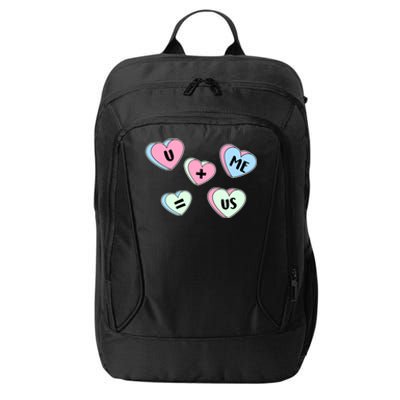 U + Me = Us Valentines Day Candy Gift City Backpack