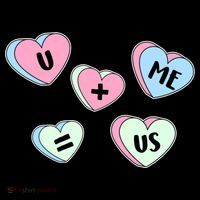 U + Me = Us Valentines Day Candy Gift Flatbill Hat