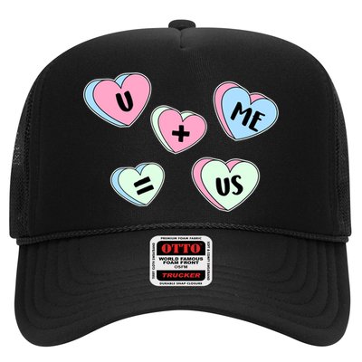 U + Me = Us Valentines Day Candy Gift Trucker Hat