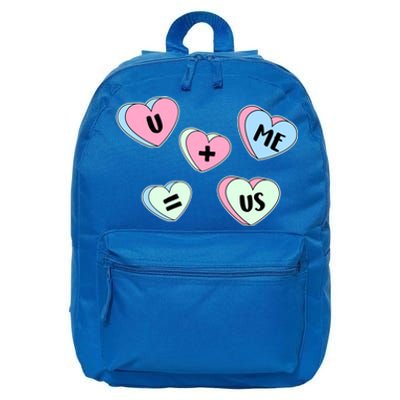 U + Me = Us Valentines Day Candy Gift 16 in Basic Backpack