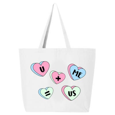 U + Me = Us Valentines Day Candy Gift 25L Jumbo Tote