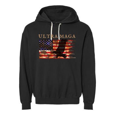 Ultra Maga Conservative Anti Biden Garment-Dyed Fleece Hoodie