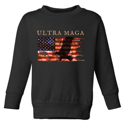 Ultra Maga Conservative Anti Biden Toddler Sweatshirt