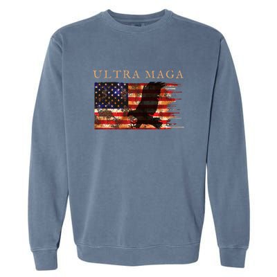 Ultra Maga Conservative Anti Biden Garment-Dyed Sweatshirt