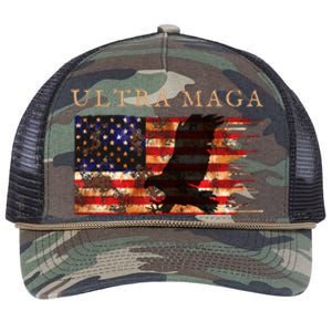 Ultra Maga Conservative Anti Biden Retro Rope Trucker Hat Cap