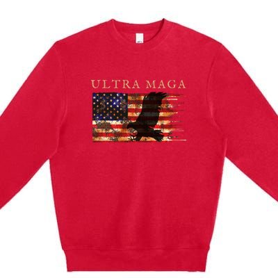 Ultra Maga Conservative Anti Biden Premium Crewneck Sweatshirt