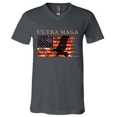 Ultra Maga Conservative Anti Biden V-Neck T-Shirt