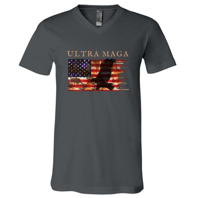 Ultra Maga Conservative Anti Biden V-Neck T-Shirt