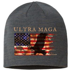 Ultra Maga Conservative Anti Biden Sustainable Beanie