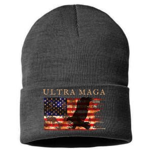 Ultra Maga Conservative Anti Biden Sustainable Knit Beanie