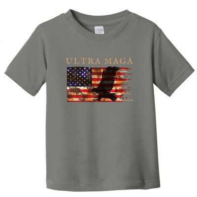 Ultra Maga Conservative Anti Biden Toddler T-Shirt