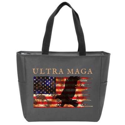 Ultra Maga Conservative Anti Biden Zip Tote Bag