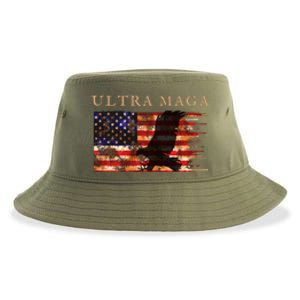 Ultra Maga Conservative Anti Biden Sustainable Bucket Hat