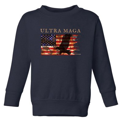 Ultra Maga Conservative Anti Biden Toddler Sweatshirt