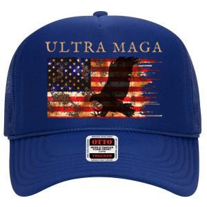 Ultra Maga Conservative Anti Biden High Crown Mesh Back Trucker Hat