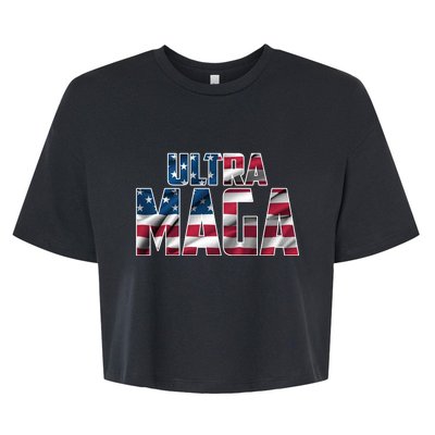 Ultra Maga USA Logo Bella+Canvas Jersey Crop Tee